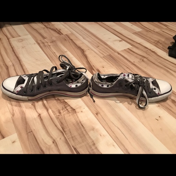 Double Layer Converse Low-Tops Gray Size 7 - Picture 3 of 4